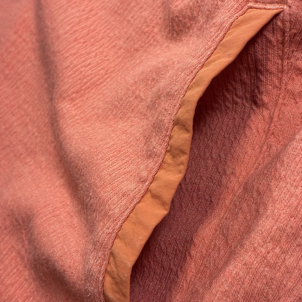 L.L.Bean Womens Large Pullover Hoodie Coral Textured Knit Stretch Pockets - Picture 8 of 13